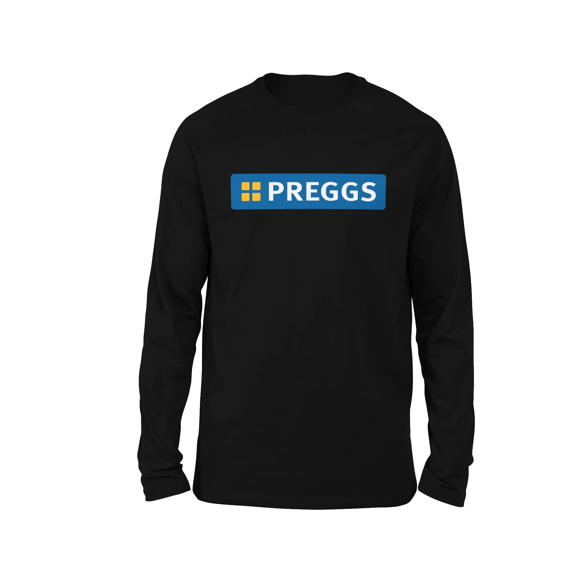Smartypants Women's Black Preggs Long Sleeve T-Shirt - Novelty Funny Cute Maternity Pregnancy Top Clothes Fashion Baby Shower Bump Mum Mama Mummy To Be Present (, Medium)