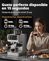 AIRMSEN 20 Bar Siebträgermaschine mit Kegelmahlwerk & Milchschäumer, 1.8L Wassertank, Edelstahl Espressomaschine Kaffeemaschine für Americano, Cappuccino und Latte – Ansicht 5