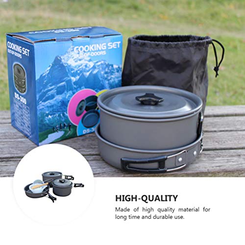 BESPORTBLE, 1 conjunto de utensílios de cozinha para acampamento portátil, dobrável, conjunto de pan