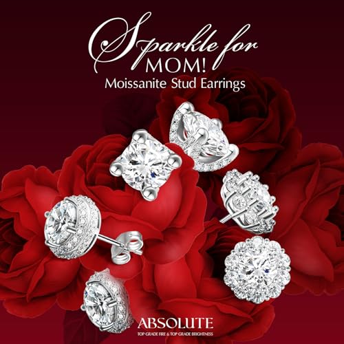 Moissanite Earrings, Hypoallergenic Flat Back Earrings for Women and Men, Screw Back Studs 925 Sterling Sliver Cartilage Earring for Mom Sensitive Ears 4mm Post - image 2