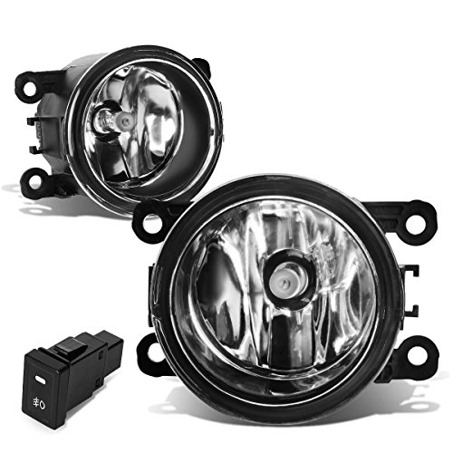 Auto Dynasty Fog Lights Assembly Compatible with 2006-2014 Suzuki Grand Vitara SX4 Front Bumper Driving Fog Lamps w/Switch, Driver and Passenger Side, Clear Lens