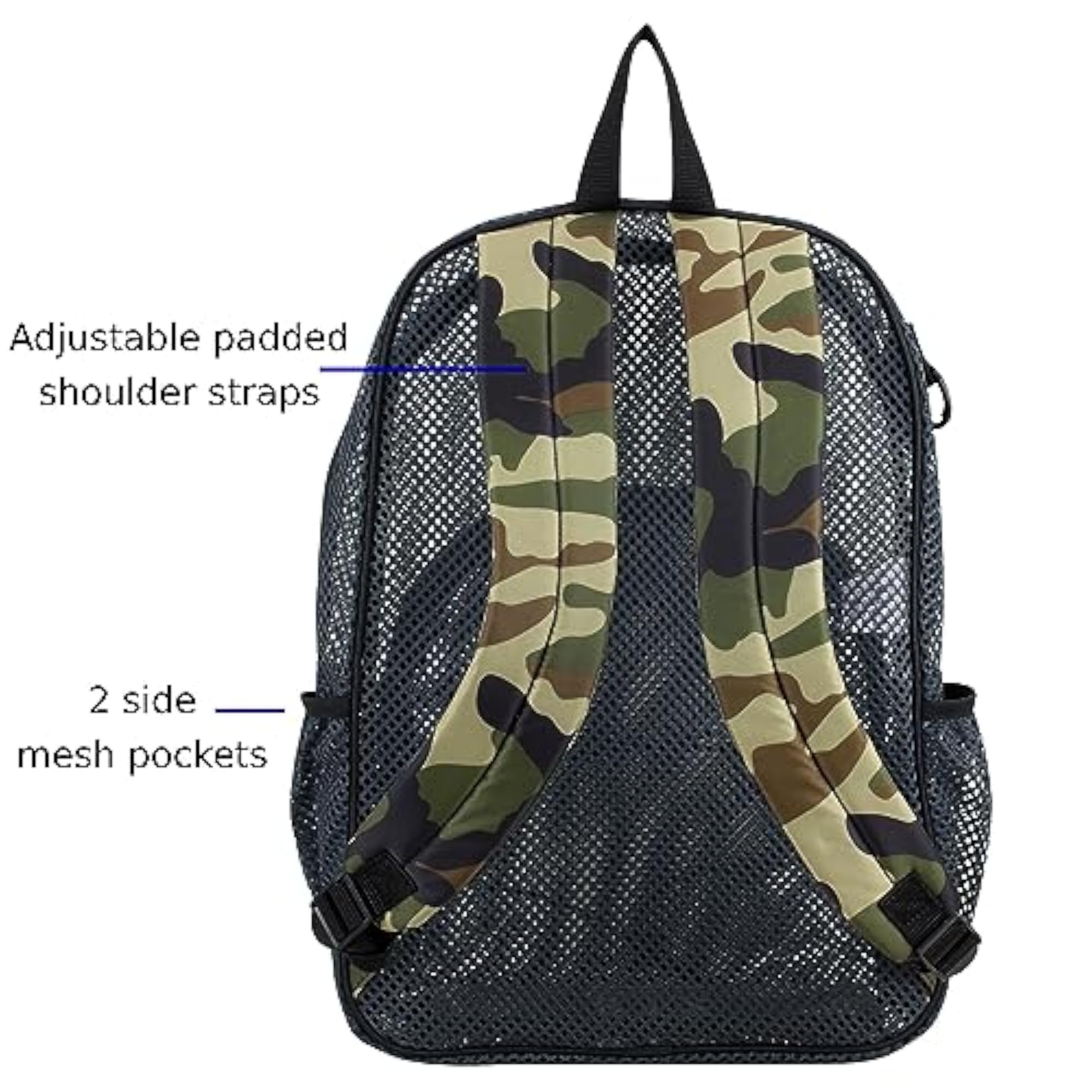 Mesh Bungee Backpack with Padded Straps