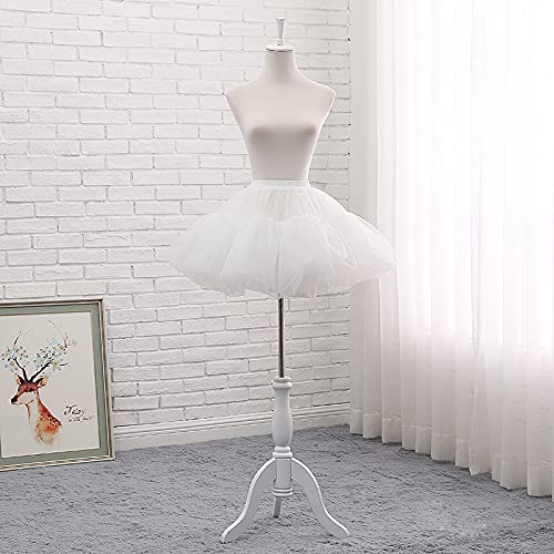 Women'S Petticoat 50s 4 Levels Hoopless Short Length Tulle Crinoline Underskirts Dress Bubble Skirt Above Knee2