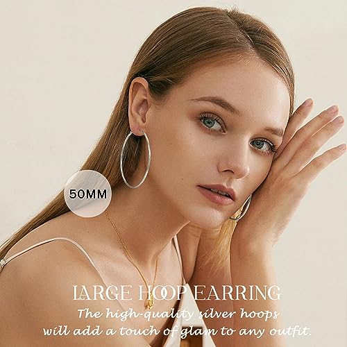 2MM Thin Gold Hoop Earrings Sterling Silver Post Hoop Earrings For Women Diamond-Cut Gold Hoops Earrings 14K Gold Plated Hoops Earrings Lightweight Hypoallergenic Oversize Gold Earrings For Women2