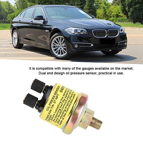 Image of Oil Pressure Sensor, Universal 1 /8 NPT Car Replacement Engine Oil Pressure Sensor for Aftermarket Gauge