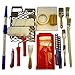 Produktbild MWO Komplettes Set 20-teilig für Anstrich von Wand und Decke Farbroller Pinsel Abdeckfolie Klebeband Teleskopstange und praktische Helfer