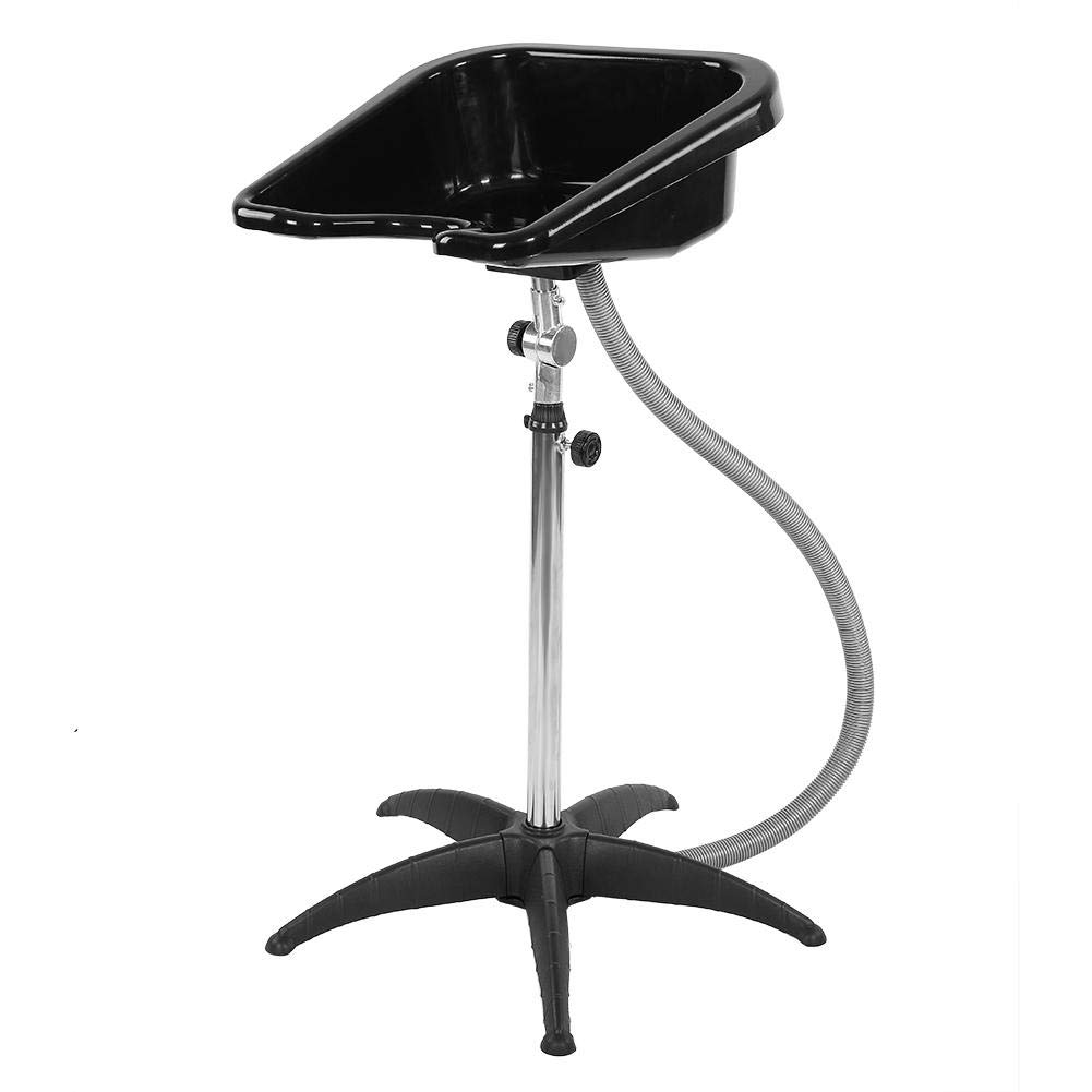 Buy Barber Sink, Black Portable Shampoo Sink with Adjustable Height