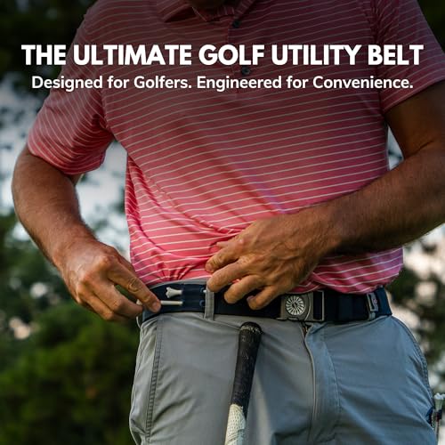 The Byrd Belt - Reversible Golf Belt with Ball Marker, Tee Sheath & Divot Tool for Men - On & Off Course Adjustable up to 44”2