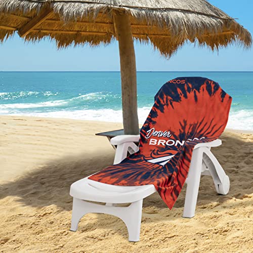 Image of Northwest NFL Denver Broncos Beach Towel, 30 inch x 60 inch | Psychedelic, Unisex-Adult