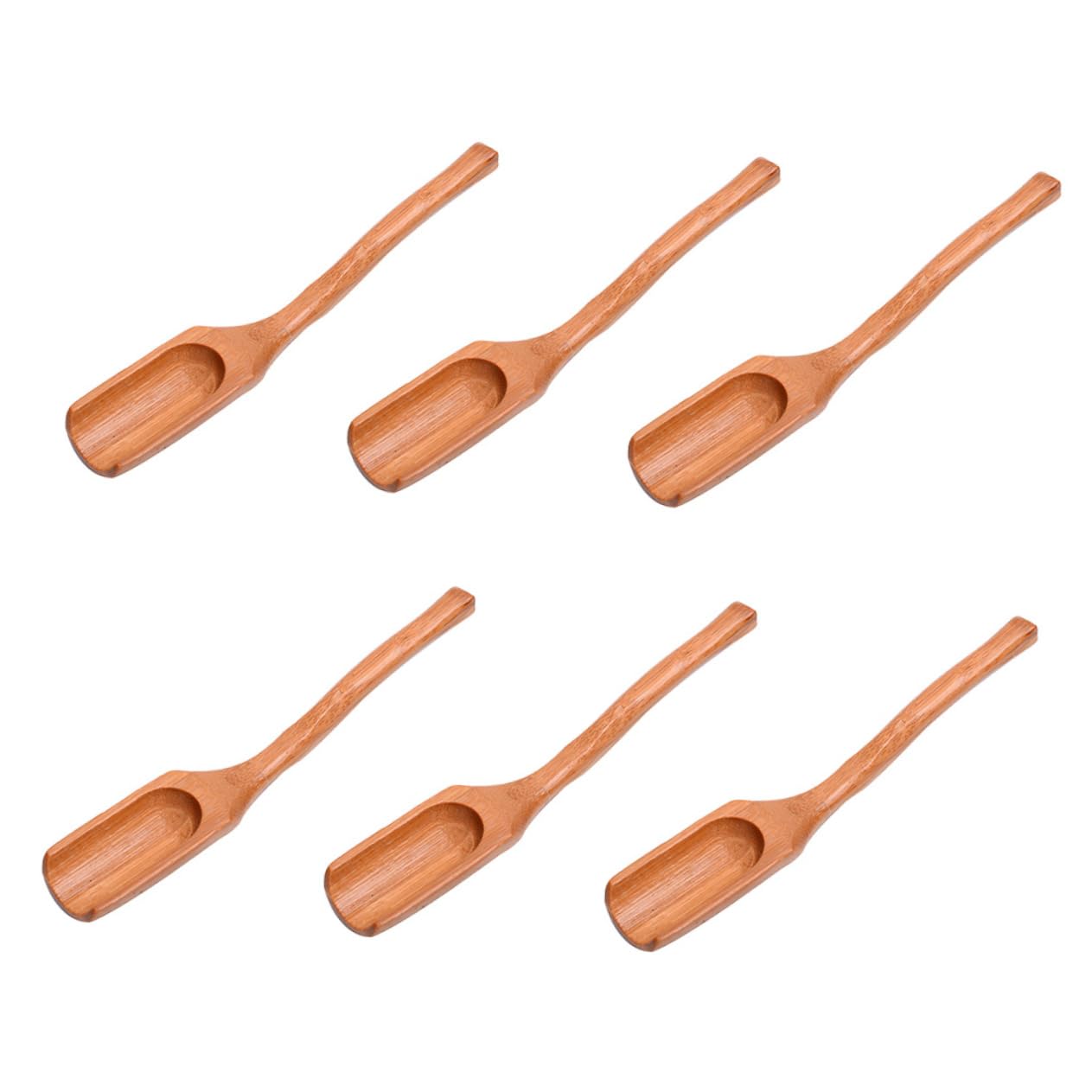 WEKADRIN 6pcs Tea Shovels Curved Handle Assorted Color Tea Accessories for Home and Restaurant Use Ergonomic Design and Fine Workmanship