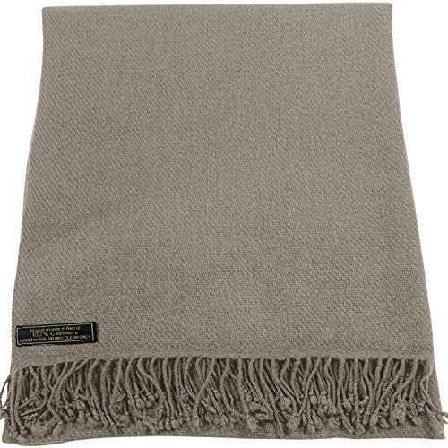 CJ Apparel Beige Mink Light French Beige 100% Cashmere Shawl Pashmina Scarf Wrap Stole Head Wrap Hand Made in Nepal2