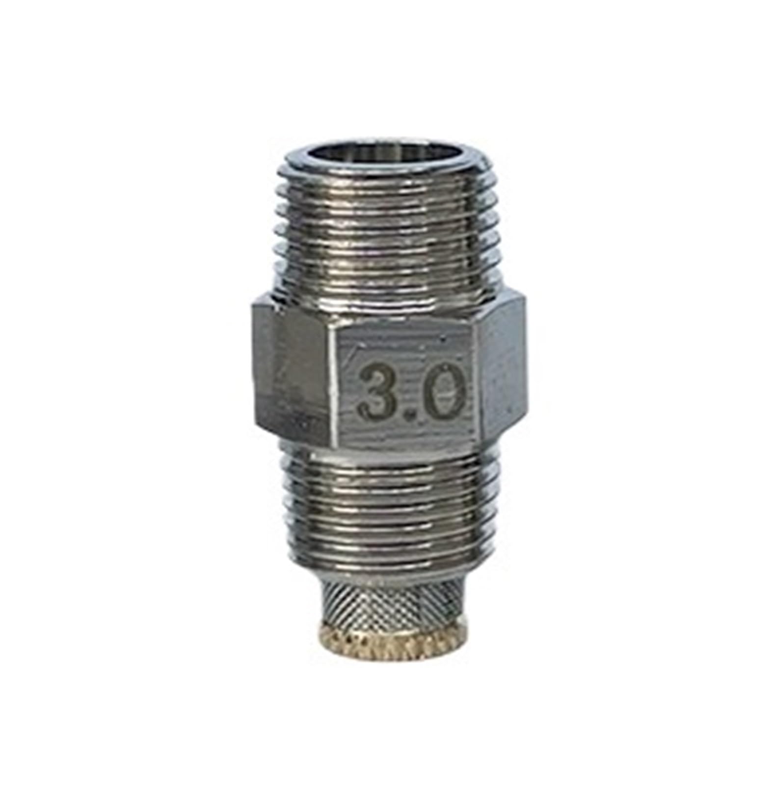 Boquilla de pulverización de abanico plano, Boquilla en abanico plano de acero inoxidable, 1/8 NPT, pulverizador cono sólido 60 grados, 24 tamaños(8.0 Mm)