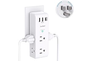 MultiPlug 6-Outlet Power Strip with 3 USB Ports