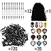 Obeka Soft Tip Darts, 12 Pack 19g Plastic Tipped Darts Set with Aluminum Shafts, Nickel Silver Plated Steel Barrels, 39 Flights, 120 Tip Points for Electronic Dartboard (Upgrade Version)