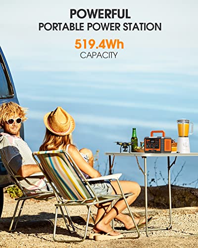 EBL 500W Portable Power Station with 100W Portable Solar Panel, 519.4Wh Solar Generator and Solar Panel Combo for Home and Outdoor Emergency Use - Image 4