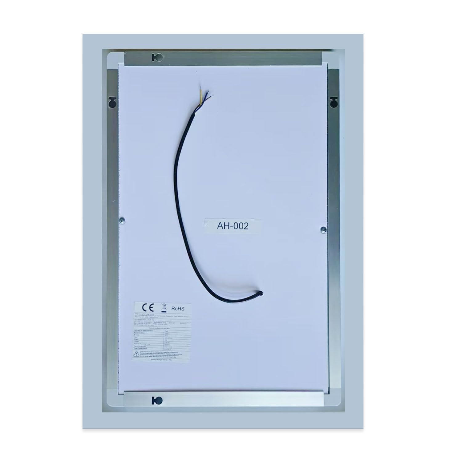 AICA Miroir Salle de Bain rectangulaire 70 x 50cm, 3 Couleurs + dimmable + Anti-buée + mémoire, Miroir Lumineux LED