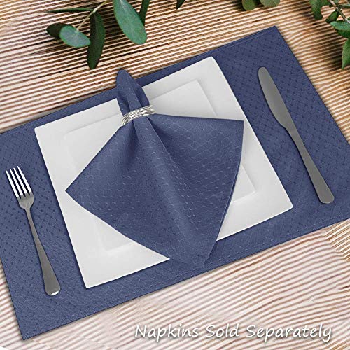 Vcvcoo Waffle Placemat Set Of 6 + Cloth Napkins For Kitchen Dining Home Wedding #TOP3