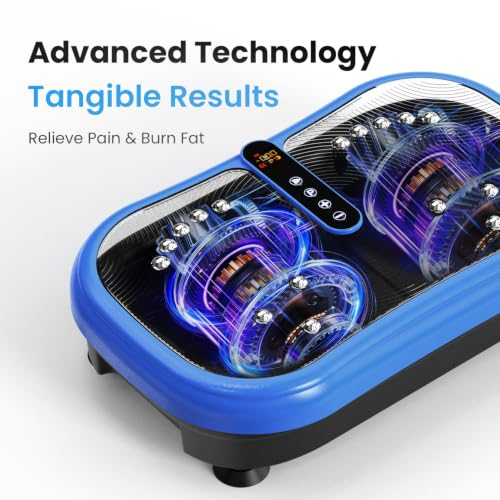 Image of AXV Vibration Plate Fitness Platform Exercise Machine Vibrating Shaking Full Body Shaker Workout Vibrate Stand Shake Board Sport for Weight Loss Fat Burner for Gym Home Office