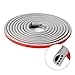 Qishare Tira de Silicona Tira de Sellado de Diseño de Múltiples Orificios Para Puertas y Ventanas, Anticolisión, Insonorizada, Impermeable, a Prueba De Polvo, a Prueba De Viento, 6M(D9*6mmx1, Gris)