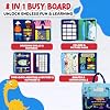 Wembley Busy Board Activity Binder Interactive Sensory Educational Toy for Toddlers Supports Fine Motor Skills & Creativity with Activities for Kids Soft Felt Busy Binder Birthday Gift - Dino Backpack