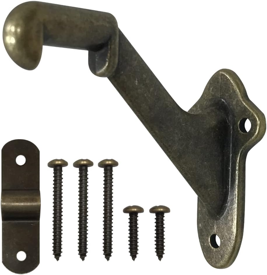 HOWTOOLHandrail Bracket Stair Wall Mounted Antique Brass, 3 Pack |