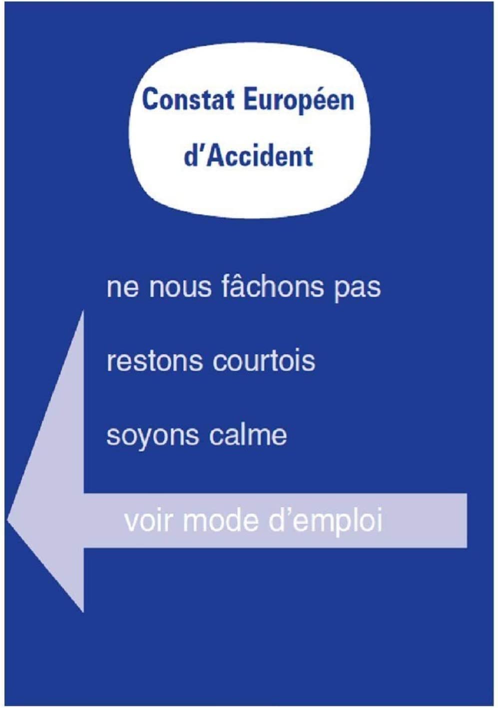 Constato Amistoso De Accidente - Formulario Oficial Europeo, Válido Para Todos Los Seguros