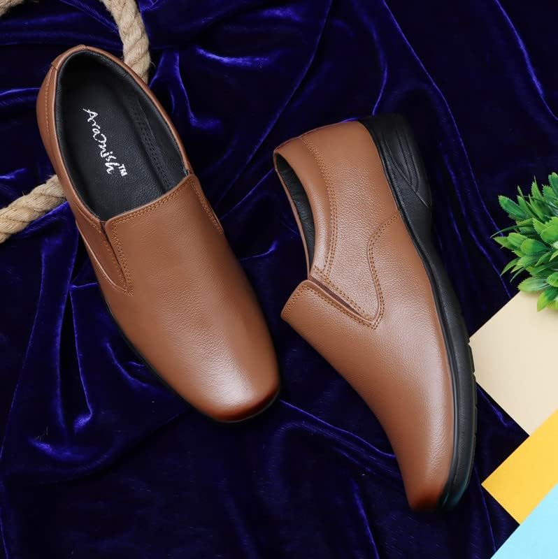 Image of ARAMISH Men's Genuine Real Leather Moccasin Formal Shoes