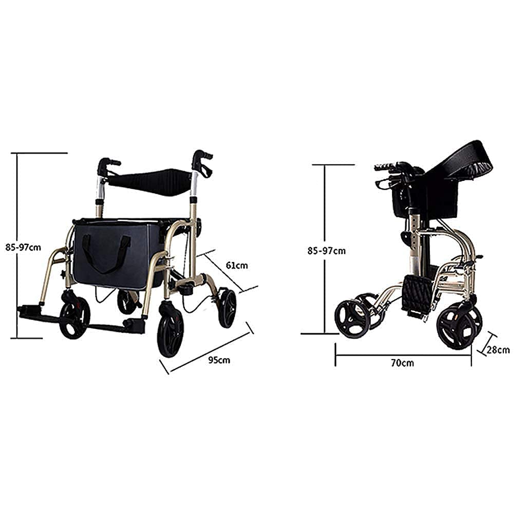 Chodziki dla seniorów Samobieżne chodziki, rolki/chodziki Chodzik/chodzik dla starszych zakupów/chodzik z siedziskiem i koszem dla starszych c rollator chodzik, Trwałe little surprise