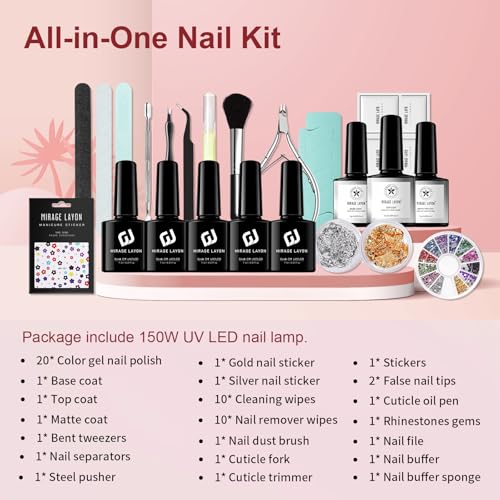 Kit de Esmalte de Uñas en Gel 43 Piezas con Luz UV 180W miniatura 5