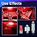 NTNEV 24PCS LED Interior Replacement Bulbs, Interior Car Lights, Dome Light LED Car Bulb Kit Set T10 31 mm 42 mm, Used for Map Dome Lights and License Plate Courtesy Lights Accessories (Red)
