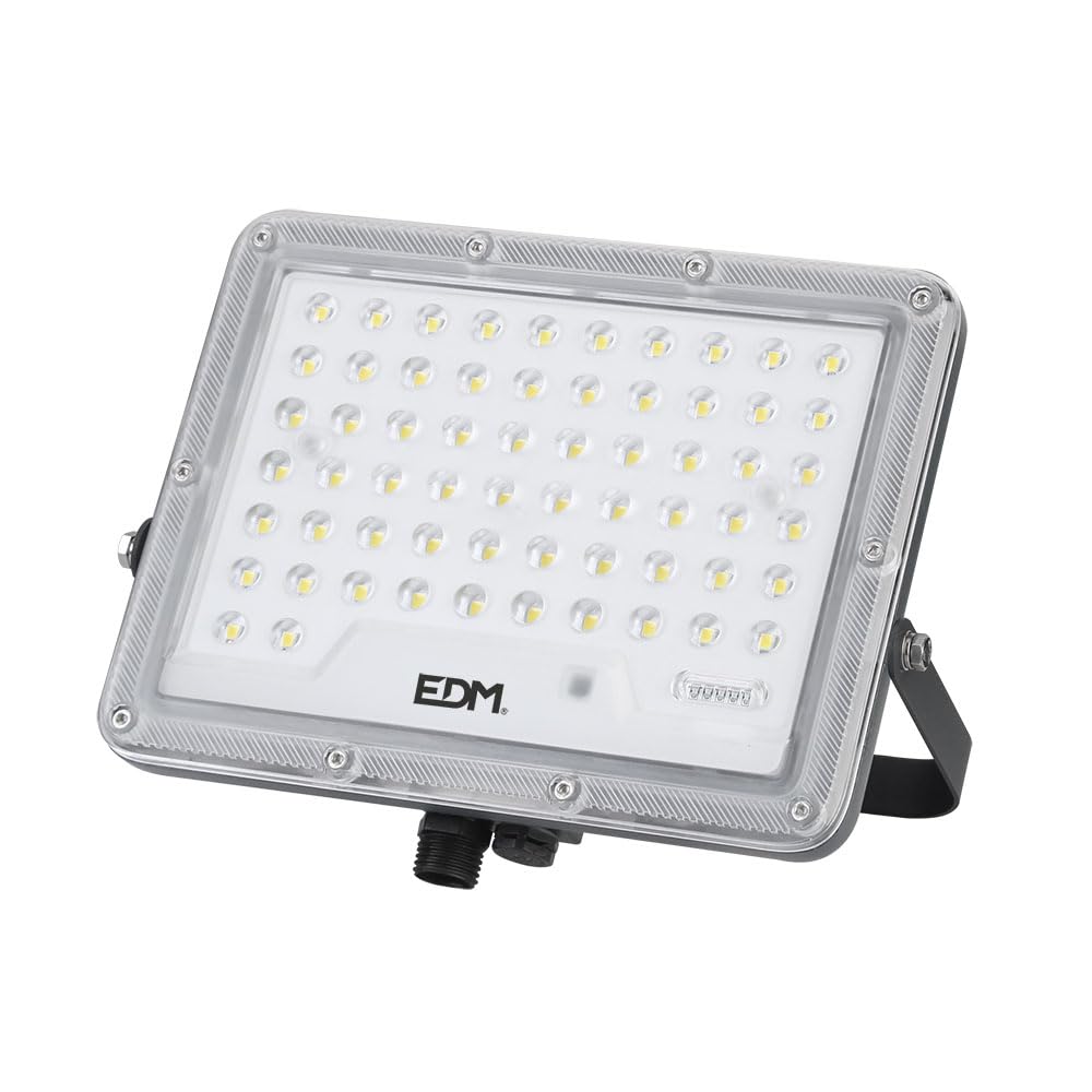 EDM Foco Proyector 31856 Slim Gris 50 W 600 lm Solar (6500 K)