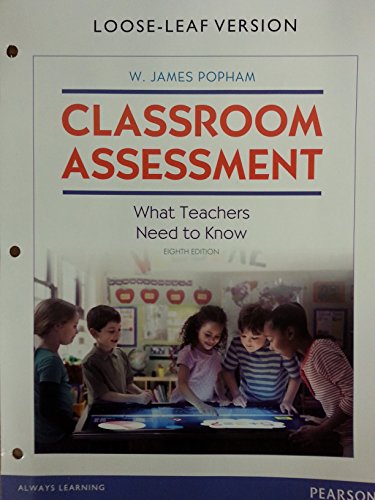 Classroom Assessment: What Teachers Need to Know 0134053869 Book Cover