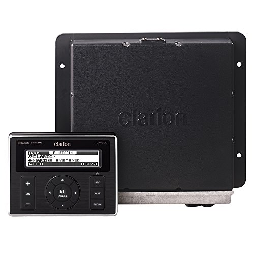 Clarion CMS20 Marine Black Box in-Dash Digital Media Receiver with Watertight Commander Black