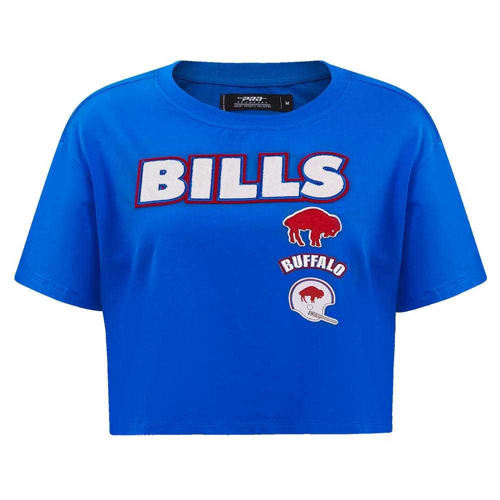 Pro Standard Womens NFL Buffalo Bills Retro Classics Short Sleeve Boxy Tee Royal Blue Xs