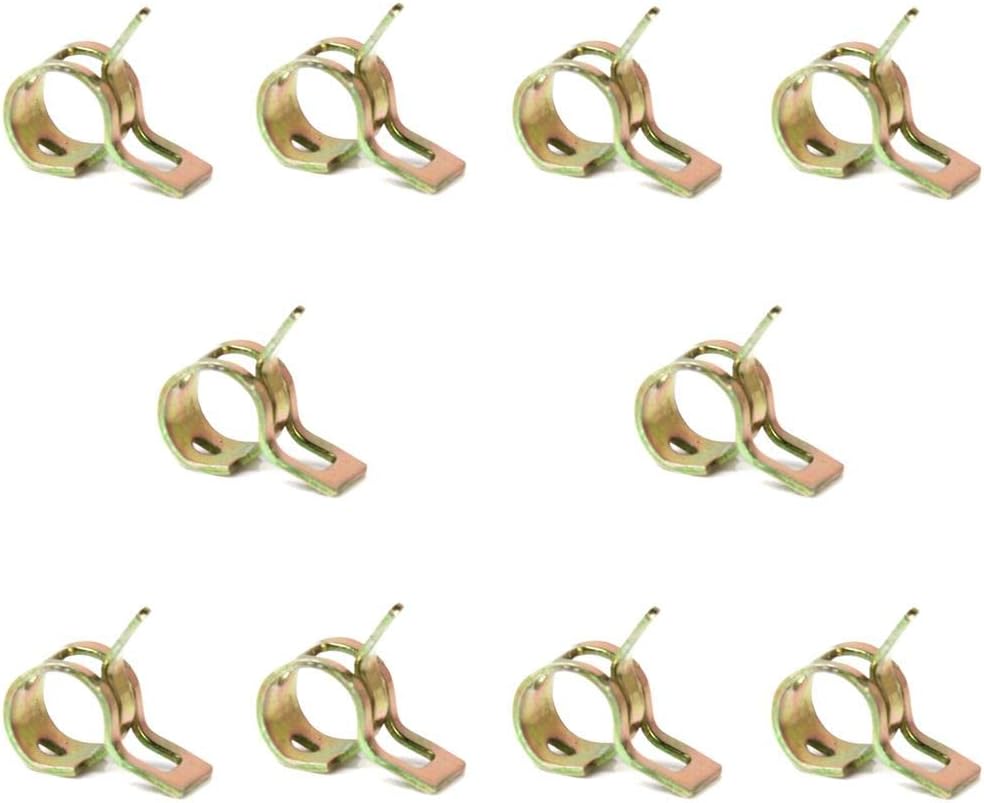 10x Spring Clip Fuel Hose Line Water Pipe Air Tube Clamps Fastener 6mm