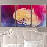 3 Piece Framed Canvas Wall Art 3D Abstract Canvas Prints Home Artwork Decoration for Living Room,Bedroom - 16