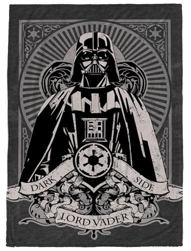 Image of Jay Franco Kids Plush Throw Blanket – Soft & Comfy 50x70 Inches Throw for Couch or Bed – Cozy Home Décor for Living Room & Bedroom, Black - Star Wars
