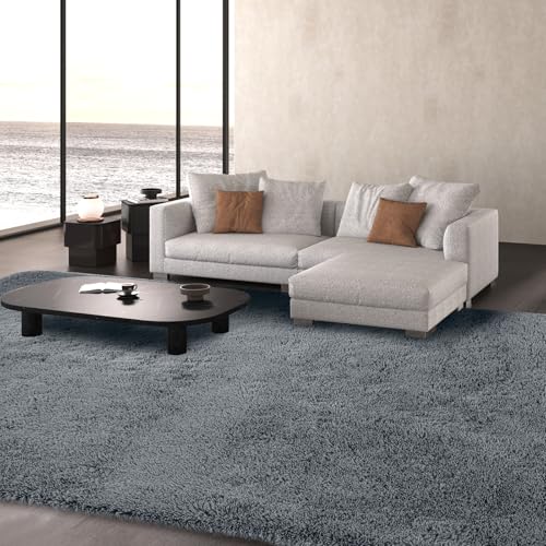 Fluffyrug Gray Extra Large Shaggy Rug