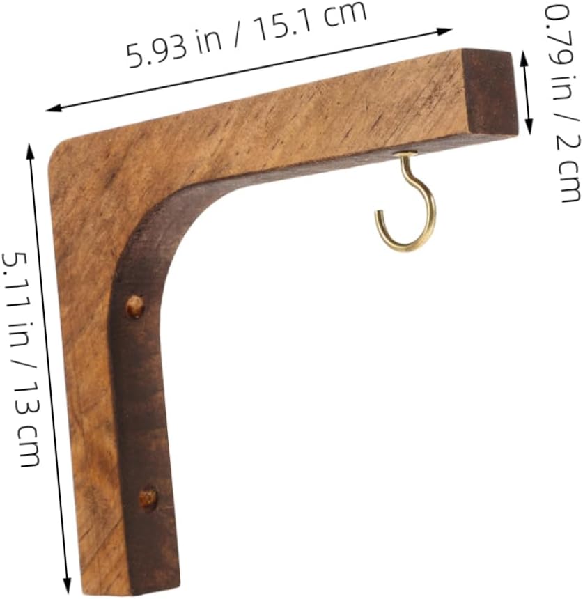 balacoo 15pcs Wooden Wall Hooks for Indoor Plants Decorative Hanging Plant Bracket Hook for Flower Pots Easy to Install for Home and Garden Decor