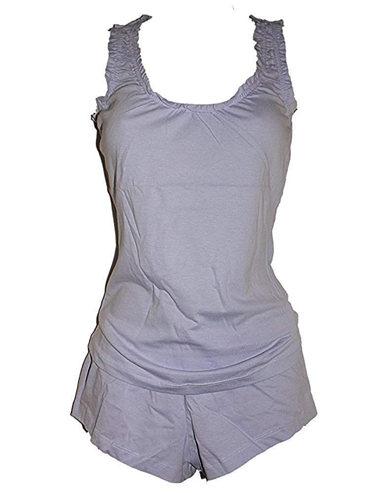 Ex-Store New Ladies Girls Lavender Shorts Pyjamas PJ's UK 8-16