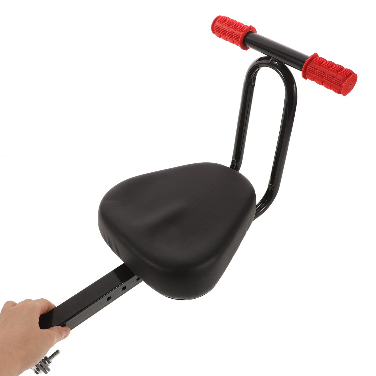 Seggiolino per Bambini per Bicicletta Elettrica e Mountain Bike Design Regolabile, Materiale in Metallo, Sedile Comodo Braccioli per Sicurezza