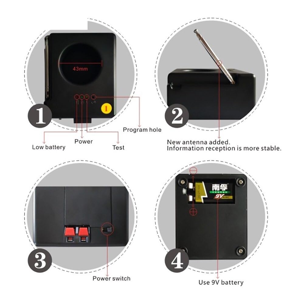 Generico Centralina Fuochi d’Artificio Freddi 4 Canali Wireless con Telecomando – Kit Sistema Pirotecnico per Fontane Fredde e Scintille per Matrimoni, Eventi e Feste, con Custodia, Batterie 9V