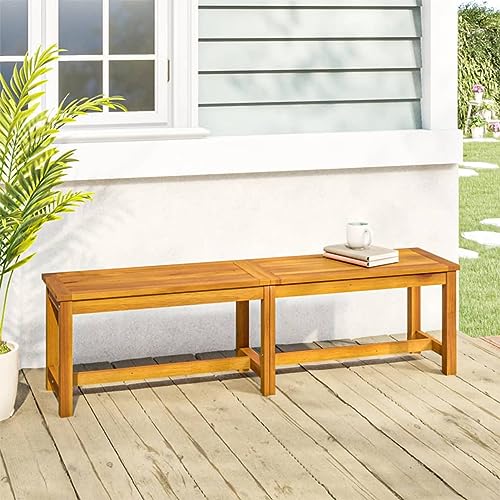 Xichuzi Banco de jardín, Banco Jardin Exterior, Bancos para Exterior, Banco Balcón, Banquillo De Jardin, Madera Maciza de Acacia 150x35x45 cm