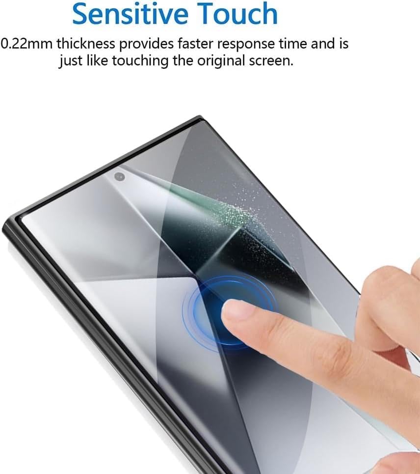 Image of HD Tempered Glass Screen Protector Compatible for Samsung Galaxy S24 Ultra 5G with Edge to Edge coverage and Easy Installation kit