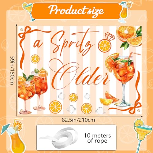 Fondo para fiesta Bomxoi 7ft x 5ft naranja miniatura 2