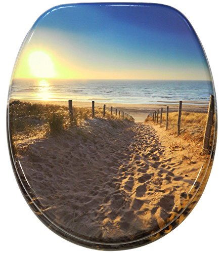 Sanilo Soft Close Toilet Seat, Wide Choice of New Toilet Seats, Stable Hinges, Easy to Mount (Dune), 470mm x 377mm