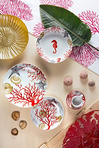 Tasses à café avec soucoupe en porcelaine multicolore Excelsa Coral x6