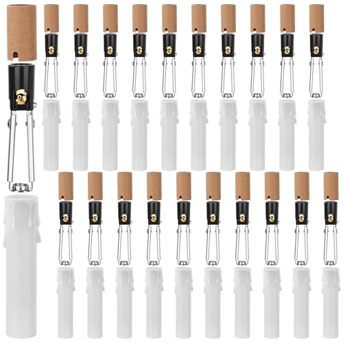 Riakrum 20 Set E12 Adjustable Bulb Socket with Candle Cover