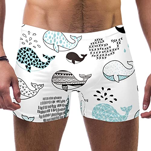 Bañador corto de hombre con estampado de ballenas Honexa para playa
