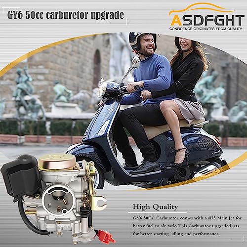 Image of 50CC Carburetor Fit for 139QMB 49CC GY6 4 Stroke Scooter Taotao Kymco Go Kart PD18J PD19J Moped Engine 18mm carb+ Intake Manifold Air Filter
